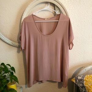 Women’s blush colored Lush blouse, sz Large